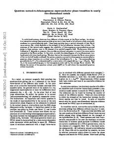 Quantum normal-to-inhomogeneous superconductor phase transition