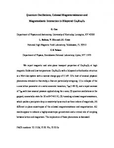 Quantum Oscillations, Tunneling Magnetoresistance and ... - arXiv