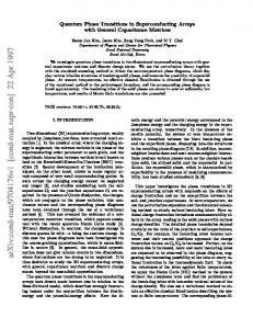 Quantum Phase Transitions in Superconducting Arrays with General