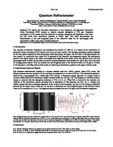 Quantum Refractometer - OSA Publishing