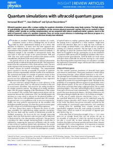 Quantum simulations with ultracold quantum gases