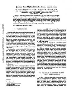 Quantum time of flight distribution for cold trapped atoms