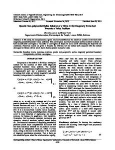 Quartic Non-polynomial Spline Solution of a Third ... - Semantic Scholar