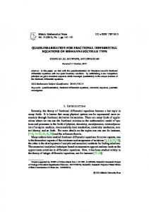 Quasilinearization for fractional di erential equations of Riemann