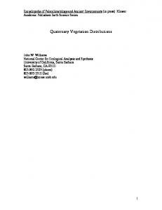 Quaternary Vegetation Distribution