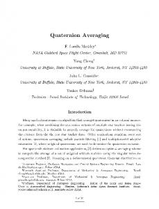 Quaternion Averaging