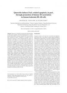 Quercetin induces FasL-related apoptosis, in part, through promotion ...