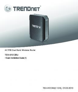 Quick Installation Guide - TRENDnet