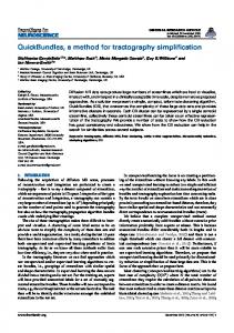 QuickBundles, a method for tractography simplification - Frontiers