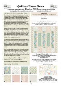 Quilters Haven News