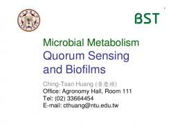 Quorum Sensing and Biofilms