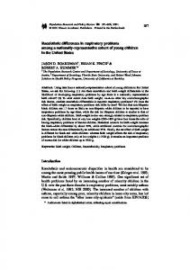 Race/ethnic differences in respiratory problems among a nationally ...