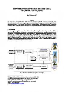 Radar Signal Identification Using the Discriminant