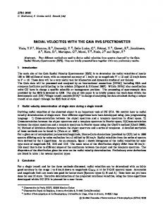 RADIAL VELOCITIES WITH THE GAIA RVS SPECTROMETER