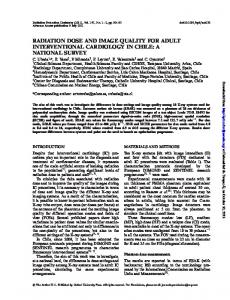 radiation dose and image quality for adult