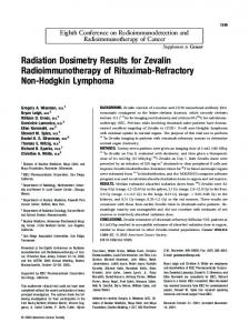Radiation dosimetry results for zevalin ... - Wiley Online Library