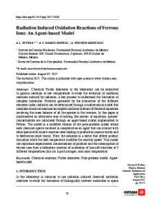 Radiation Induced Oxidation Reactions of Ferrous Ions: An Agent