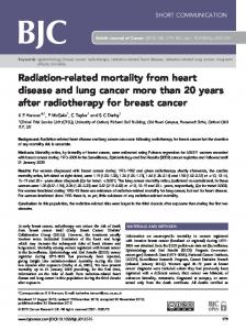 Radiation-related mortality from heart disease and lung cancer more ...