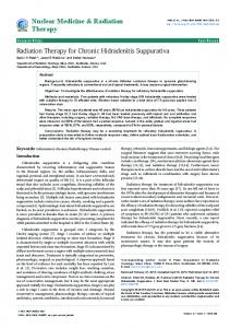 Radiation Therapy for Chronic Hidradenitis ... - Semantic Scholar