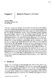 Radiative Properties of Clouds