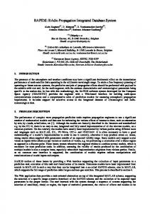 RAdio Propagation Integrated Database System