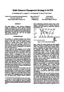 Radio Resource Management Strategy in SATIN - Semantic Scholar