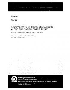 radioactivity of fucus vesiculosus along the finnish coast in 1987