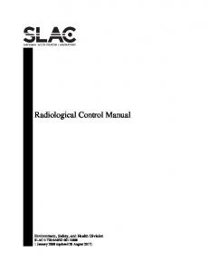 Radiological Control Manual