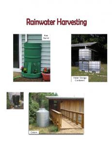 Rainwater Harvesting