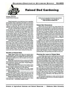 Raised Bed Gardening - OSU Fact Sheets - Oklahoma State University
