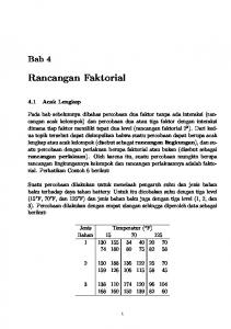 Rancangan Faktorial