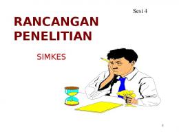 RANCANGAN PENELITIAN