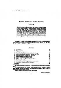 Random Fractals and Markov Processes