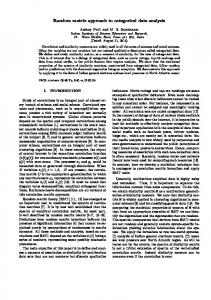 Random matrix approach to categorical data analysis