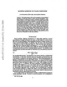 RANDOM SAMPLING OF PLANE PARTITIONS