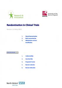 Randomization in Clinical Trials