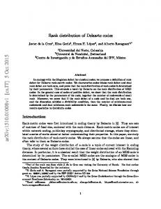 Rank distribution of Delsarte codes