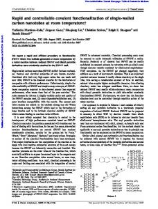 Rapid and controllable covalent functionalization of ...