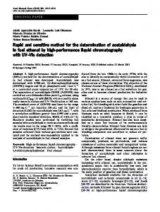 Rapid and sensitive method for the determination of acetaldehyde in ...