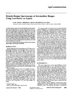 rapid communications Remote-Raman ... - OSA Publishing