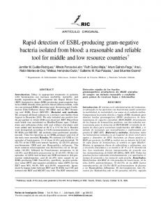 Rapid detection of ESBL-producing gram-negative ...