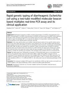 Rapid genetic typing of diarrheagenic Escherichia coli ... - Springer Link