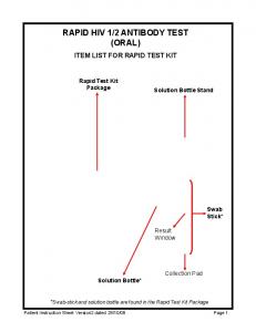 rapid hiv 1/2 antibody test (oral) - PLOS