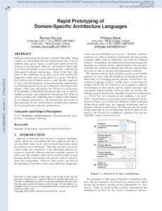 Rapid Prototyping of Domain-Specific Architecture Languages