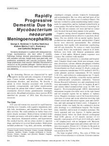 Rapidly Progressive Dementia Due to Mycobacterium neoaurum ...