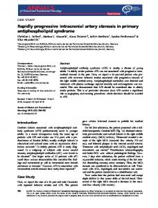 Rapidly progressive intracranial artery stenosis ... - Wiley Online Library