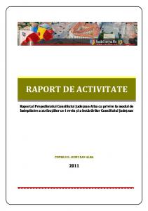 Raport de activitate 2011 - Cjalba