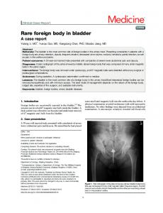 Rare foreign body in bladder