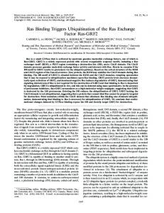 Ras Binding Triggers Ubiquitination of the Ras Exchange Factor Ras ...