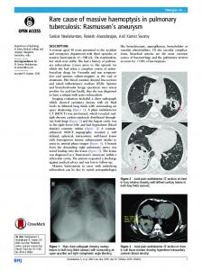 Rasmussen's aneurysm - BMJ Case Reports